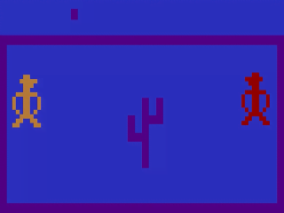 Outlaw title screen for Atari 2600